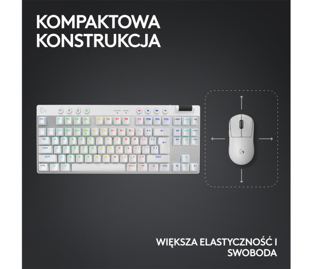 LOGITECH G PRO X TKL Lightspeed Tactile biały - 1172773 - zdjęcie 12